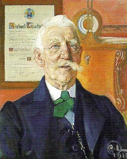 portratt av redaktor richard gustafsson, Carl Larsson